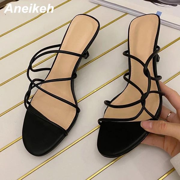 aneikeh women's shoes 2021 summer fashion classics sweet narrow band pu solid stiletto heels slippers retro zapatos de mujer, Black
aneikeh women's shoes 2021 summer fashion classics sweet narrow band pu solid stiletto heels slippers retro zapatos de mujer, Black