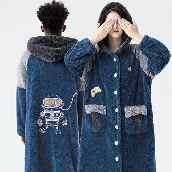 women's sleepwear winter warm kimono robe coral fleece hooded loungewear men women cool flannel long button bathrobe dressing gown loos, Black;red
women's sleepwear winter warm kimono robe coral fleece hooded loungewear men women cool flannel long button bathrobe dressing gown loos, Black;red