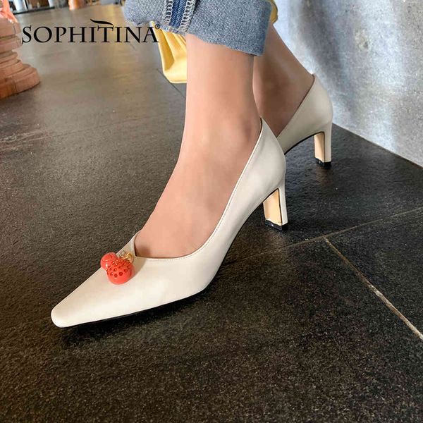 sophitina high heels women shoes pumps genuine leather stylish sweet style square toe sweet spring string bead dress fo156 210513, Black
sophitina high heels women shoes pumps genuine leather stylish sweet style square toe sweet spring string bead dress fo156 210513, Black