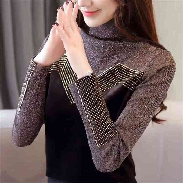 women's bottoming shirt autumn and winter korean version of the long-sleeved slim high-necked lace screen yarn 210427, White;black
women's bottoming shirt autumn and winter korean version of the long-sleeved slim high-necked lace screen yarn 210427, White;black