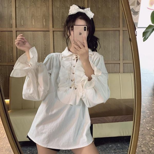 women's blouses & shirts blusa feminina casual autumn turn down collar white women bandage flare sleeve loose lace up drop blouse
women's blouses & shirts blusa feminina casual autumn turn down collar white women bandage flare sleeve loose lace up drop blouse