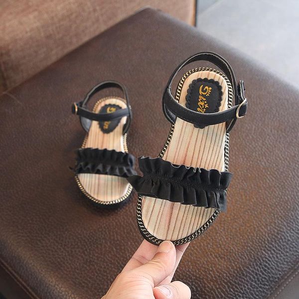 summer children's beach sandals casual sweet soft medium big girls suede princess shoes kids open toe chic lace flats, Black;red
summer children's beach sandals casual sweet soft medium big girls suede princess shoes kids open toe chic lace flats, Black;red