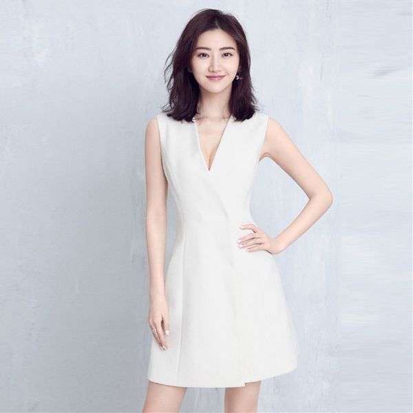 club wear dress chic new arrivals sleeveless above knee v neck elegant party dresses a line ponte-de-roma white dress women 210414, Black;gray
club wear dress chic new arrivals sleeveless above knee v neck elegant party dresses a line ponte-de-roma white dress women 210414, Black;gray