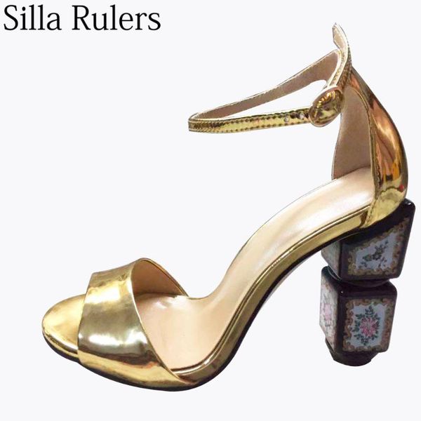 arrive peep toe strange style sandals women embroidered square heel runway woman ankle strap summer shoes, Black
arrive peep toe strange style sandals women embroidered square heel runway woman ankle strap summer shoes, Black