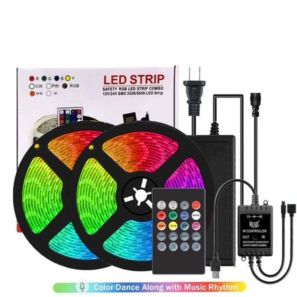 strips led strip lights 5m rgb light tape color changing flexible with music remote controller
strips led strip lights 5m rgb light tape color changing flexible with music remote controller