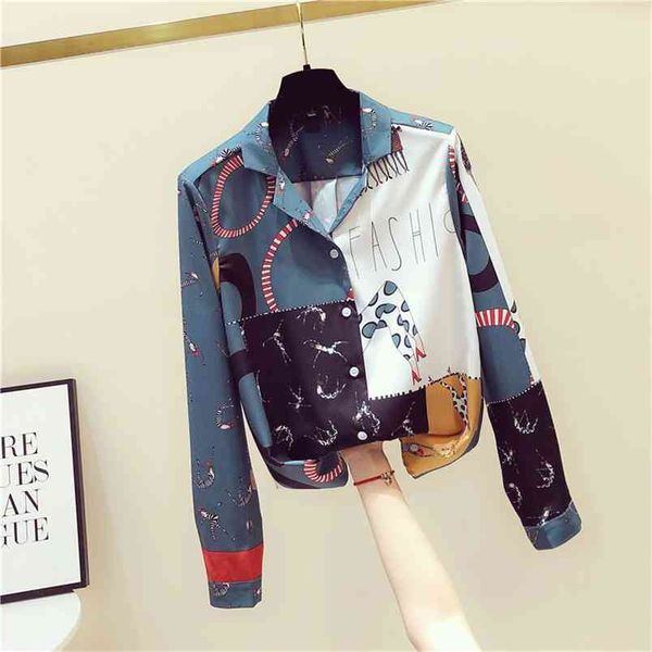 spring autumn women's contrast color shirt korean retro printed women loose fashion long-sleeved woman gd272 210506, White
spring autumn women's contrast color shirt korean retro printed women loose fashion long-sleeved woman gd272 210506, White