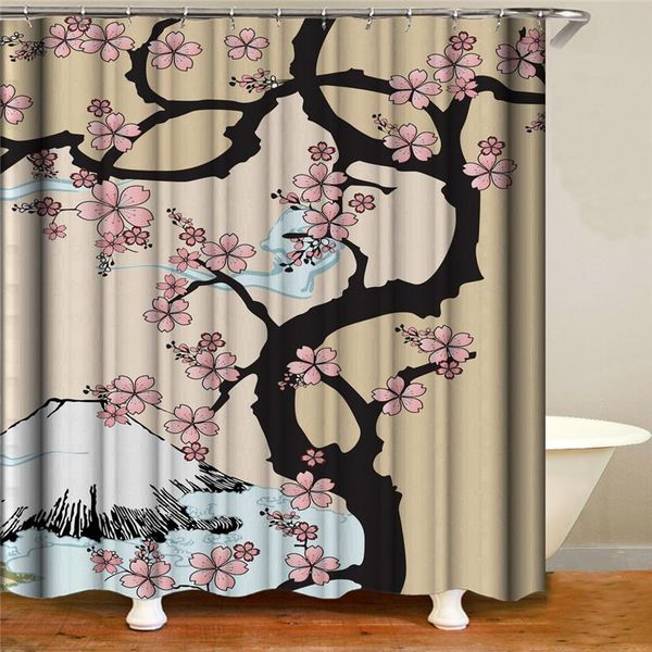 pink peach print waterproof shower curtain polyester washable fabric home decoration belt 12 hook curtains
pink peach print waterproof shower curtain polyester washable fabric home decoration belt 12 hook curtains
