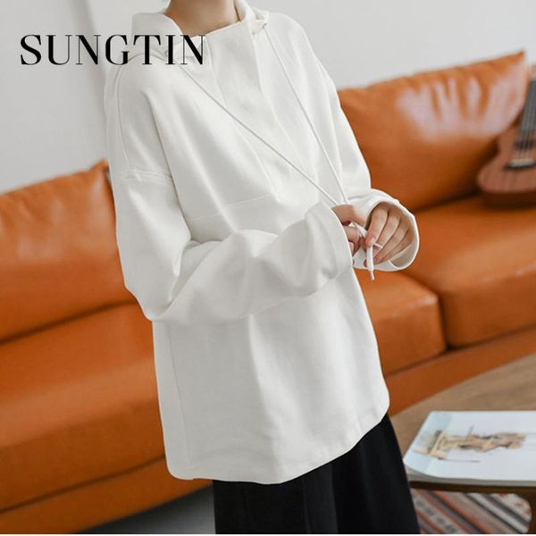 women's hoodies & sweatshirts sungtin casual loose solid women drawstring white hidden button oversized pullovers korean, Black
women's hoodies & sweatshirts sungtin casual loose solid women drawstring white hidden button oversized pullovers korean, Black
