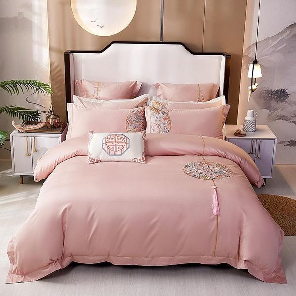bedding sets chic chinoiserie embroidery pink duvet cover luxury 100% egyptain cotton set 4pcs king size bed sheet pillowcases
bedding sets chic chinoiserie embroidery pink duvet cover luxury 100% egyptain cotton set 4pcs king size bed sheet pillowcases