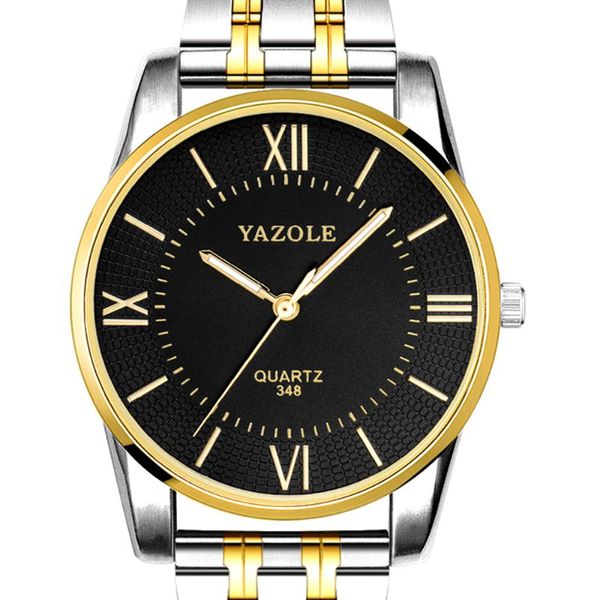 wristwatches yazole fashion quartz watch for men big dial business male clock silver gold steel man waterproof wristwatch reloj, Slivery;brown 
wristwatches yazole fashion quartz watch for men big dial business male clock silver gold steel man waterproof wristwatch reloj, Slivery;brown