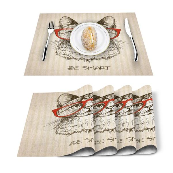 table runner red glasses cat cute placemat for dining non-slip and heat-insulating mat decoration
table runner red glasses cat cute placemat for dining non-slip and heat-insulating mat decoration