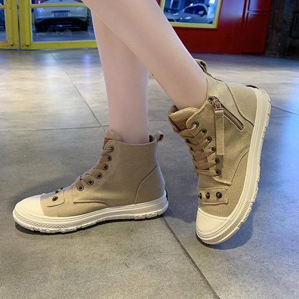 boots 2021 autumn and winter shoes women's flat rubber shallow mouth canvas female zipper simple sweet wild, Black
boots 2021 autumn and winter shoes women's flat rubber shallow mouth canvas female zipper simple sweet wild, Black