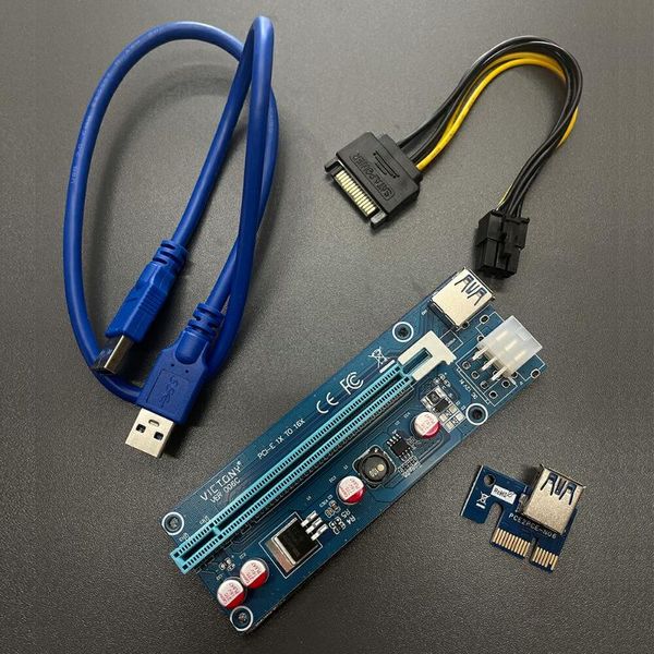 express pcie pci-e riser card 006c 6pin 1x to 16x adapter usb 3.0 cable sata power for mining miner computer cables & connectors
express pcie pci-e riser card 006c 6pin 1x to 16x adapter usb 3.0 cable sata power for mining miner computer cables & connectors
