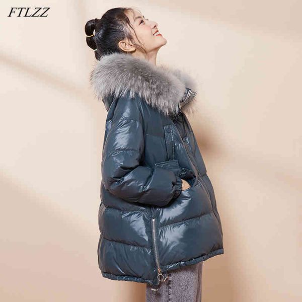 ftlzz women's natural fur hooded et, white duck feather coat, thick, loose, warm, long sved, winter, 90%, Black
ftlzz women's natural fur hooded et, white duck feather coat, thick, loose, warm, long sved, winter, 90%, Black