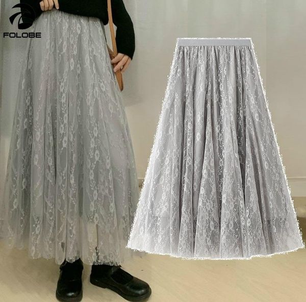 apring autumn soft lace tulle skirt women casual mid-calf gray elastic high waist slim long skirts, Black
apring autumn soft lace tulle skirt women casual mid-calf gray elastic high waist slim long skirts, Black