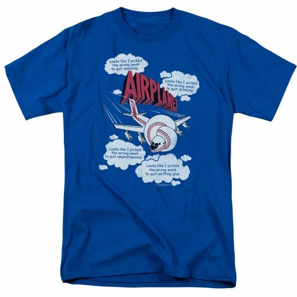 airplane picked the wrong day t shirt mens licensed movie classic royal blue, White;black
airplane picked the wrong day t shirt mens licensed movie classic royal blue, White;black