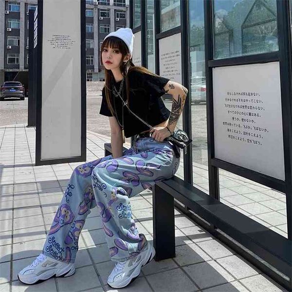 fashion long wide leg jeans pants female trousers cute printed casual high waist loose women denim streetwear for ladies 210924, Blue
fashion long wide leg jeans pants female trousers cute printed casual high waist loose women denim streetwear for ladies 210924, Blue