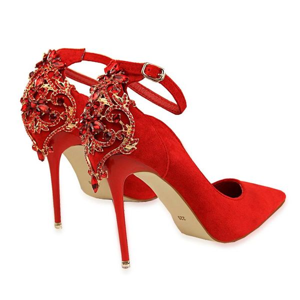 dress shoes pointed toe thin heels women wedding velvet women's pumps rhinestone design high heel elegant style, Black
dress shoes pointed toe thin heels women wedding velvet women's pumps rhinestone design high heel elegant style, Black