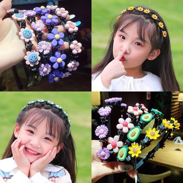 hair accessories cute cartoon flower band for girls child clip double bangs braided hairbands sweet hairstyle fashion, Slivery;white
hair accessories cute cartoon flower band for girls child clip double bangs braided hairbands sweet hairstyle fashion, Slivery;white
