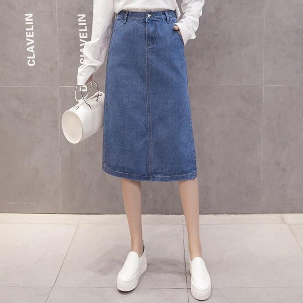 skirts solid midi denim skirt for women casual high waist hem with pocket knee length jeans female, Black
skirts solid midi denim skirt for women casual high waist hem with pocket knee length jeans female, Black