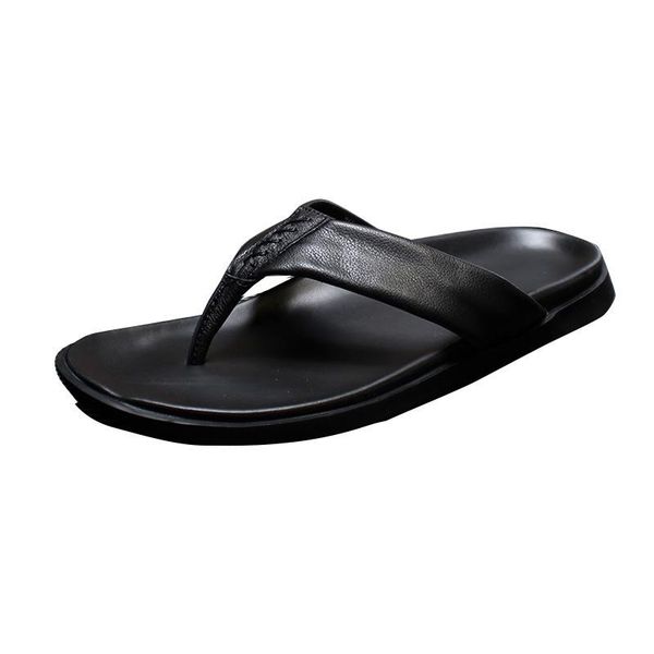 slippers genuine leather flip-flops men's shoes beach non-slip cool all-match 38-44, Black
slippers genuine leather flip-flops men's shoes beach non-slip cool all-match 38-44, Black