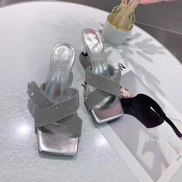 slippers silver color woman slipper summer beach women slides glitter crystal embellished shoes lady sandalias mujer chic heels, Black
slippers silver color woman slipper summer beach women slides glitter crystal embellished shoes lady sandalias mujer chic heels, Black