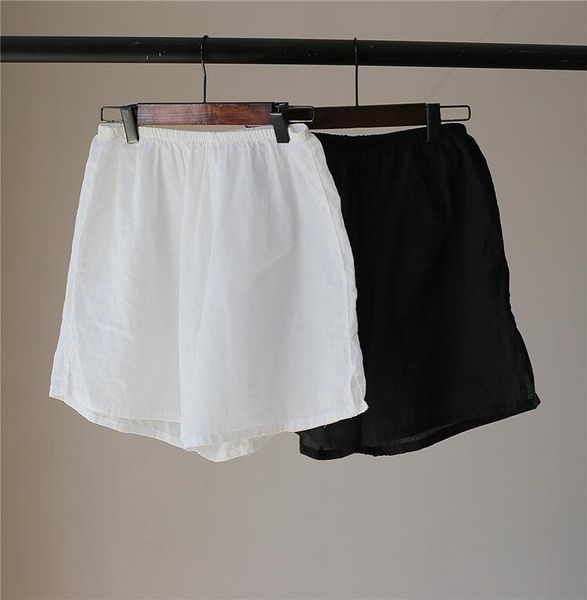 women summer solid color elastic waist shorts ladies vintage loose female 2021 women's, White;black
women summer solid color elastic waist shorts ladies vintage loose female 2021 women's, White;black