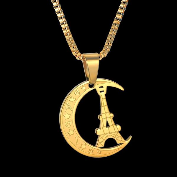 pendant necklaces mother gift crescent moon eiffel tower shape necklace with chain stainless steel women jewelry fashion bijoux, Silver
pendant necklaces mother gift crescent moon eiffel tower shape necklace with chain stainless steel women jewelry fashion bijoux, Silver