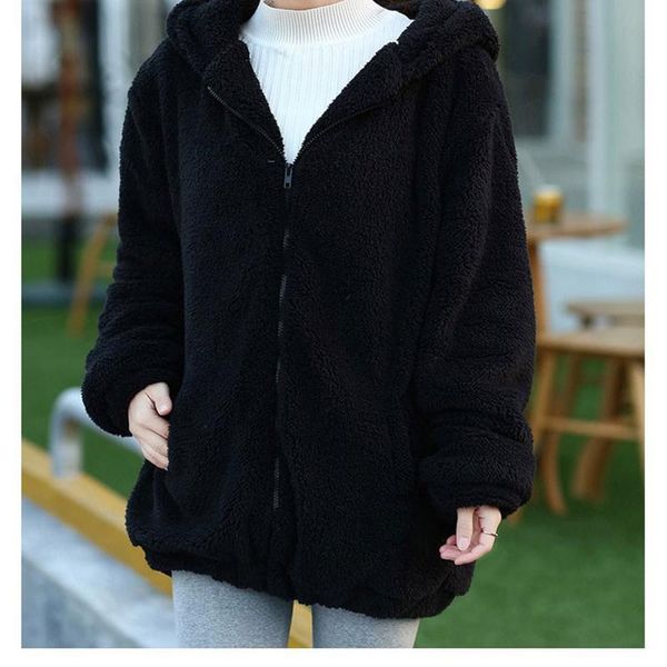 women's trench coats 2021 autumn winter women hoodies bear cubs with ears and tail cartoon plush coat hooded sweater female casual aehq, Tan;black
women's trench coats 2021 autumn winter women hoodies bear cubs with ears and tail cartoon plush coat hooded sweater female casual aehq, Tan;black