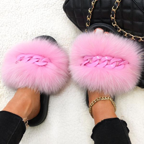 women furry slides shiny chain real fur slippers summer beach sandals fluffy flip flops plush house female shoes, Black
women furry slides shiny chain real fur slippers summer beach sandals fluffy flip flops plush house female shoes, Black