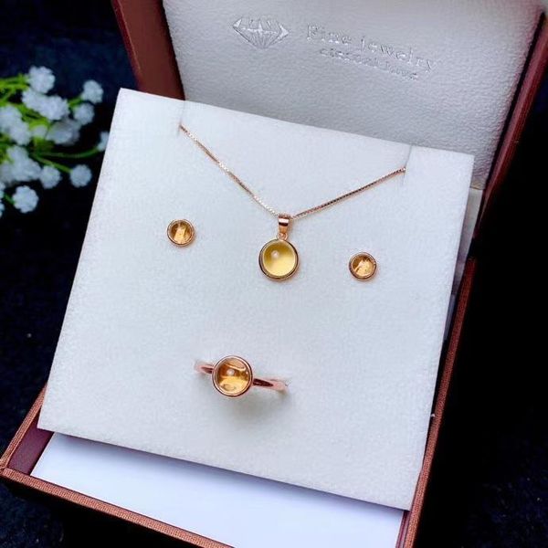 classic clear yellow citrine earrings ring bracelet and necklace jewelry set 925 silver round natural gem ornament party gift bracelet, &, Black
classic clear yellow citrine earrings ring bracelet and necklace jewelry set 925 silver round natural gem ornament party gift bracelet, &, Black