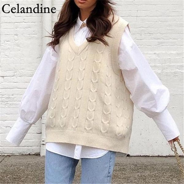 women's vests celandine fashion v neck sleeveless knitted sweater vest women casual loose tank korean preppy style jumper pullover aut, Black;white
women's vests celandine fashion v neck sleeveless knitted sweater vest women casual loose tank korean preppy style jumper pullover aut, Black;white