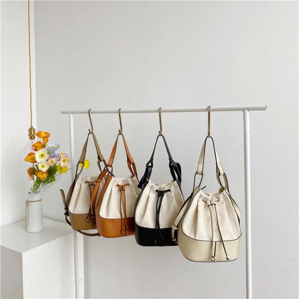 evening bags yifangzhe 2021 summer korean fashion shoulder bag canvas pu patchwork bucket drawstring handbag versatile crossbody
evening bags yifangzhe 2021 summer korean fashion shoulder bag canvas pu patchwork bucket drawstring handbag versatile crossbody