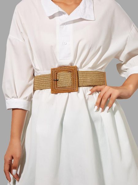 belts casual fashion wild simple khaki generous buckle elastic belt straw woven, Black;brown
belts casual fashion wild simple khaki generous buckle elastic belt straw woven, Black;brown