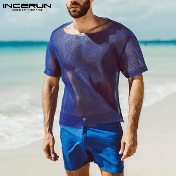 men's t-shirts mesh men t shirt transparent short sleeve o neck beach tee streetwear fashion party nightclub incerun, White;black
men's t-shirts mesh men t shirt transparent short sleeve o neck beach tee streetwear fashion party nightclub incerun, White;black