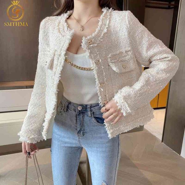 autumn women korean vintage tweed jacket coat runway elegant short woolen outwear 210520, Black;brown
autumn women korean vintage tweed jacket coat runway elegant short woolen outwear 210520, Black;brown