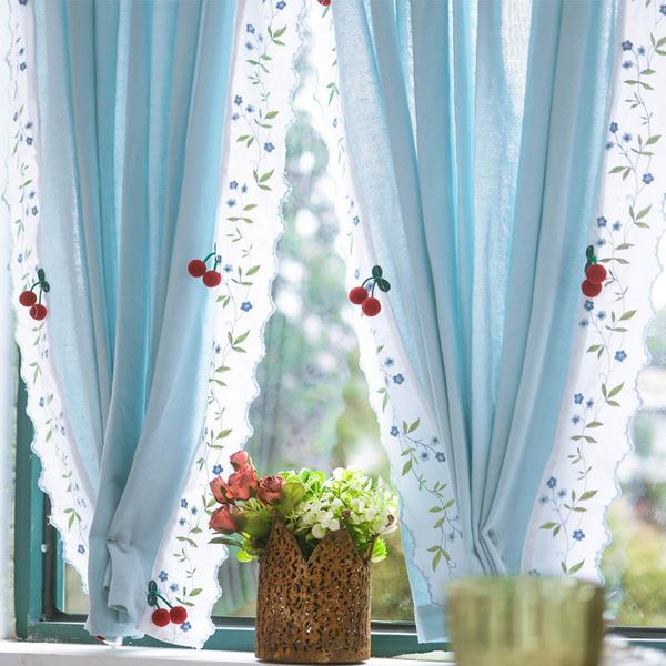 curtain & drapes customized pastoral kitchen curtains blue white with cherry lace decoration for bedroom transparent window
curtain & drapes customized pastoral kitchen curtains blue white with cherry lace decoration for bedroom transparent window
