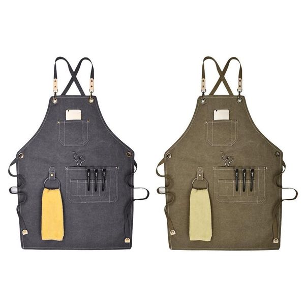 aprons canvas work apron, multifunction tool with pockets back cross workshop apron for carpenters gardener barber chefs waiter
aprons canvas work apron, multifunction tool with pockets back cross workshop apron for carpenters gardener barber chefs waiter