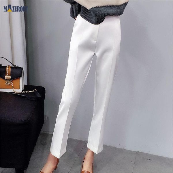 women's pants & capris mazerout casual high waist pencil women ankle length office lady white zipper suit trousers straight leg sashes, Black;white
women's pants & capris mazerout casual high waist pencil women ankle length office lady white zipper suit trousers straight leg sashes, Black;white