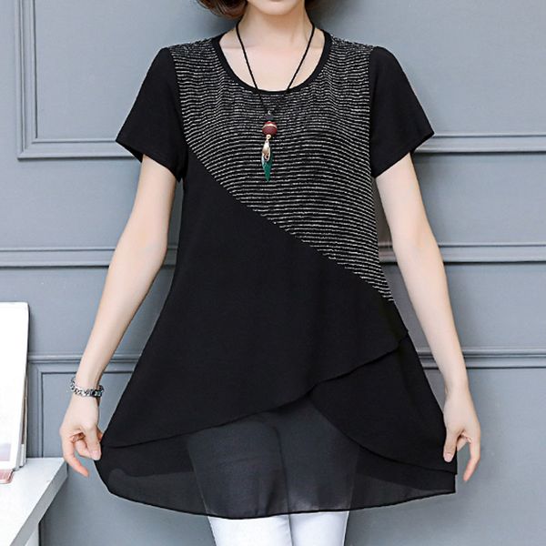 blusas womens blouses plus size chiffon blouse shirts o-neck ladies short spliced chic clothing 3530 210421, White
blusas womens blouses plus size chiffon blouse shirts o-neck ladies short spliced chic clothing 3530 210421, White