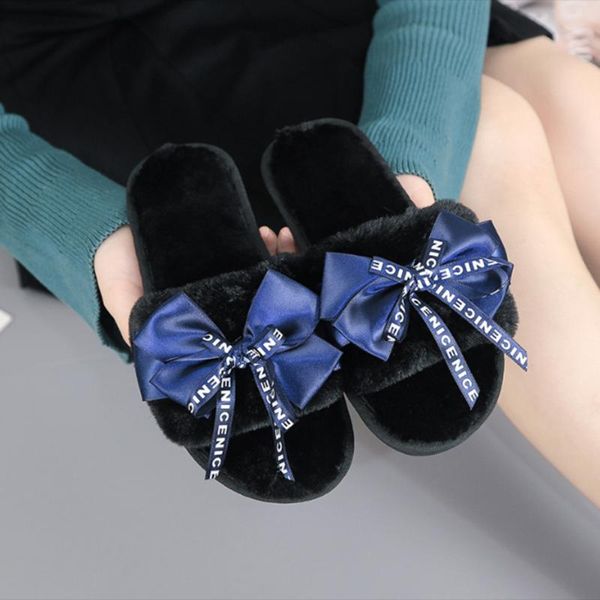 slippers women's bowknot plush home warm girls flat-bottomed artificial fur autumn and winter 2021, Black
slippers women's bowknot plush home warm girls flat-bottomed artificial fur autumn and winter 2021, Black