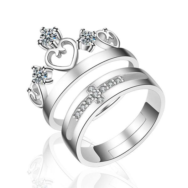 cluster rings heartlove 925 sterling silver couple jewelry engagement ring for men women wedding accessories adjustable gift, Golden;silver
cluster rings heartlove 925 sterling silver couple jewelry engagement ring for men women wedding accessories adjustable gift, Golden;silver