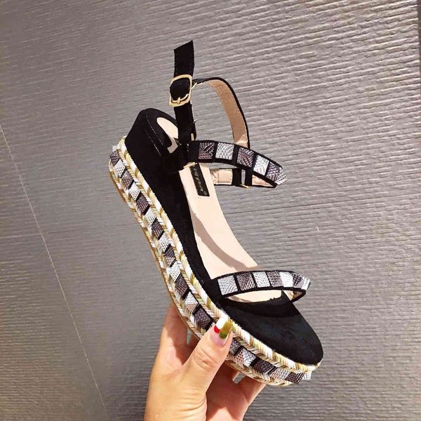 chic yellow colorful rivets platform wee high heels shoes luxury women designer sandals size 35 to 40, Black
chic yellow colorful rivets platform wee high heels shoes luxury women designer sandals size 35 to 40, Black