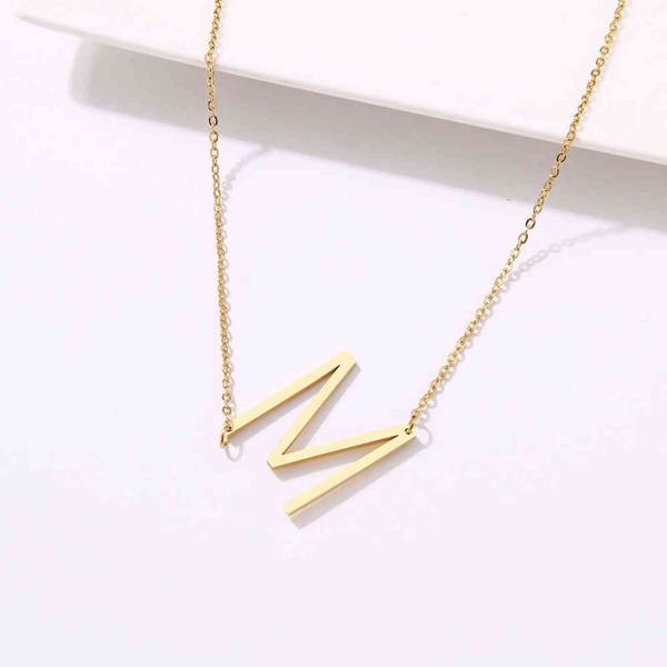 316l stainless steel large size 26 letters necklace for women pendant collar initial necklaces jewelry gifts no fade, Silver
316l stainless steel large size 26 letters necklace for women pendant collar initial necklaces jewelry gifts no fade, Silver