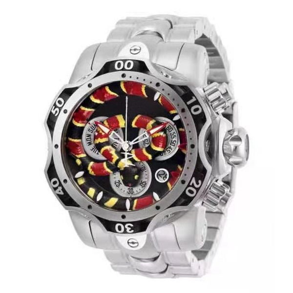 undefeated reserve venom men quartz wristwatch 52mm stainless steel invincible luxury watch invicto reloj de hombre, Silver
undefeated reserve venom men quartz wristwatch 52mm stainless steel invincible luxury watch invicto reloj de hombre, Silver