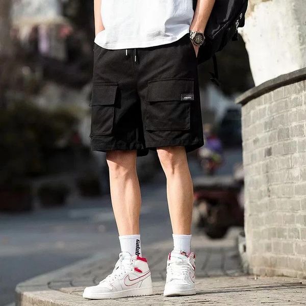 japanese trendy brand loose overalls spring and summer men's casual versatile multi-pocket large size five-point pants shorts, White;black
japanese trendy brand loose overalls spring and summer men's casual versatile multi-pocket large size five-point pants shorts, White;black