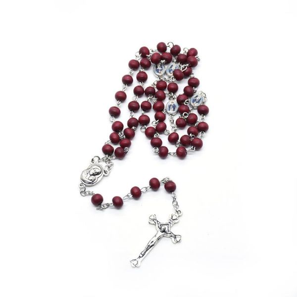 pendant necklaces rosary necklace crucifix cross virgin mary holy father religious jewelry baptism rose wood beads chain confirmation gift, Silver
pendant necklaces rosary necklace crucifix cross virgin mary holy father religious jewelry baptism rose wood beads chain confirmation gift, Silver