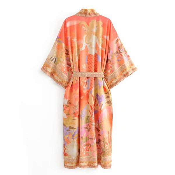 women's swimwear mermaid print beach kimono holiday bohemian slim pockets cover-up oversized split long sleeve cardigan htcu, White;black
women's swimwear mermaid print beach kimono holiday bohemian slim pockets cover-up oversized split long sleeve cardigan htcu, White;black