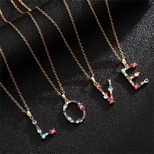 pendant necklaces trend color crystal stainless steel 26 letter necklace initial cz party wedding jewelry, Silver
pendant necklaces trend color crystal stainless steel 26 letter necklace initial cz party wedding jewelry, Silver