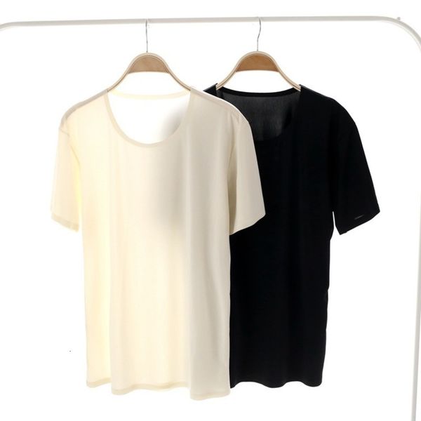 men' tank ice silk seamless slim short sleeve t-shirt ultra thin men' underwear one piece bottomed round neck vest, White;black
men' tank ice silk seamless slim short sleeve t-shirt ultra thin men' underwear one piece bottomed round neck vest, White;black